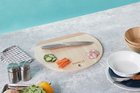 HANAKO Cutting Board Shimanto Hinoki/Cherry Blossom D-type 9mm Cutting Board